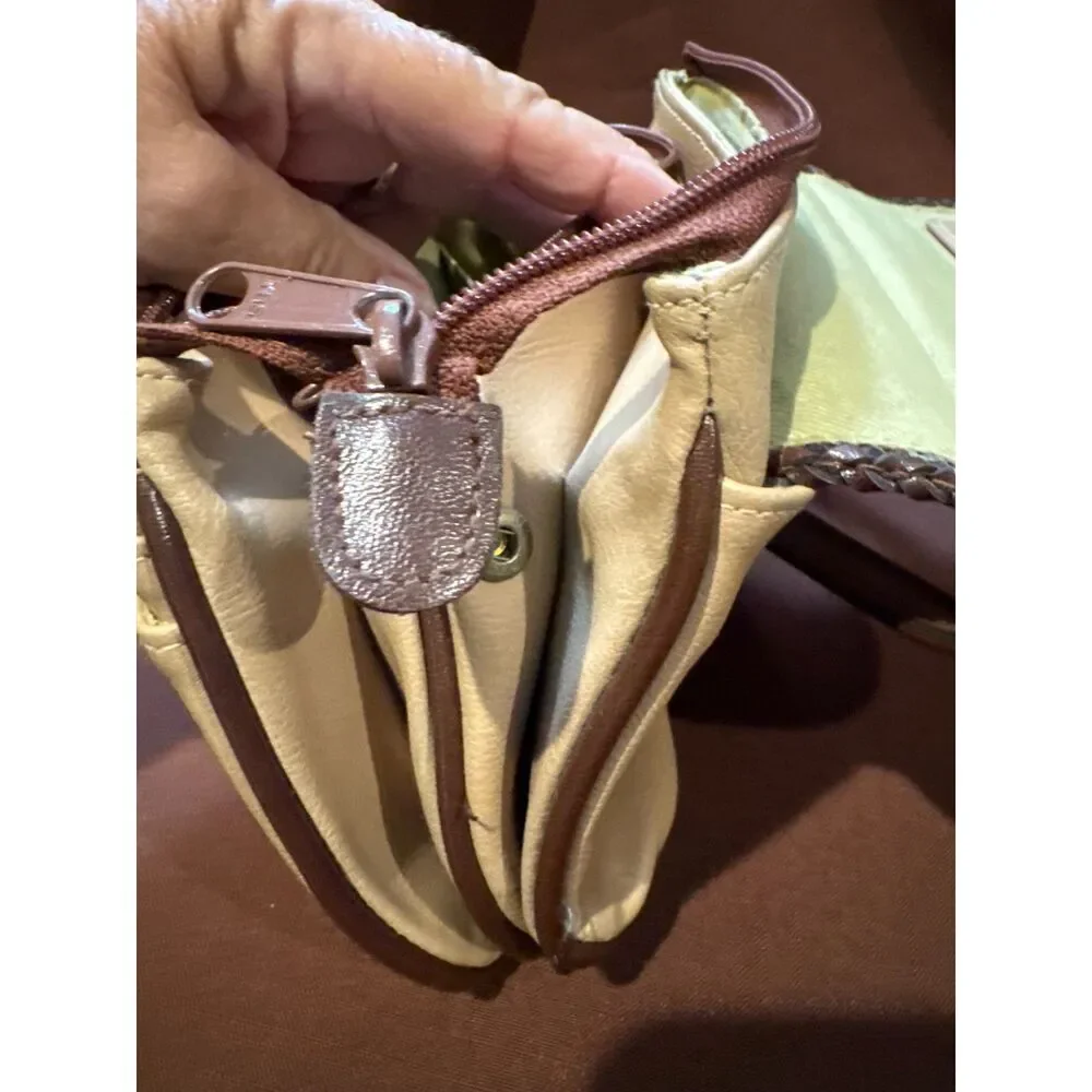 Vintage Liz Claiborne Brown and Tan Crossbody Purse